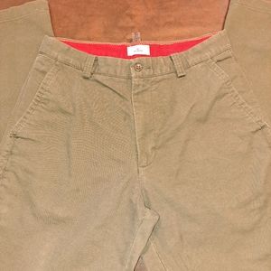 Dockers Beige & Brown Iconic Mobile Cargo Pants Men's Flat Front W32 L32